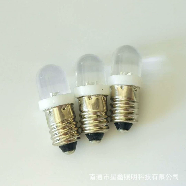 Светодиодный фонарик лампа e10 винт 0.5W шарик лампы 3V4.5v6v12v24V универсальная альтернатива старомодный