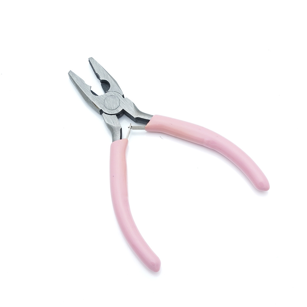 Pinzas DIY hechas a mano pinzas de punta rosa pinzas de joyería pinzas de boca redonda multifuncional mini joyería herramienta de cuentas de bobinado