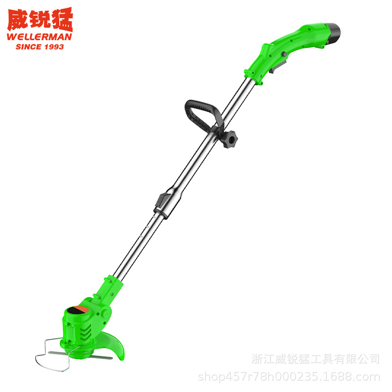 威锐猛厂家直销除草机神器家用全铜无刷电机1300mAh锂电割草机