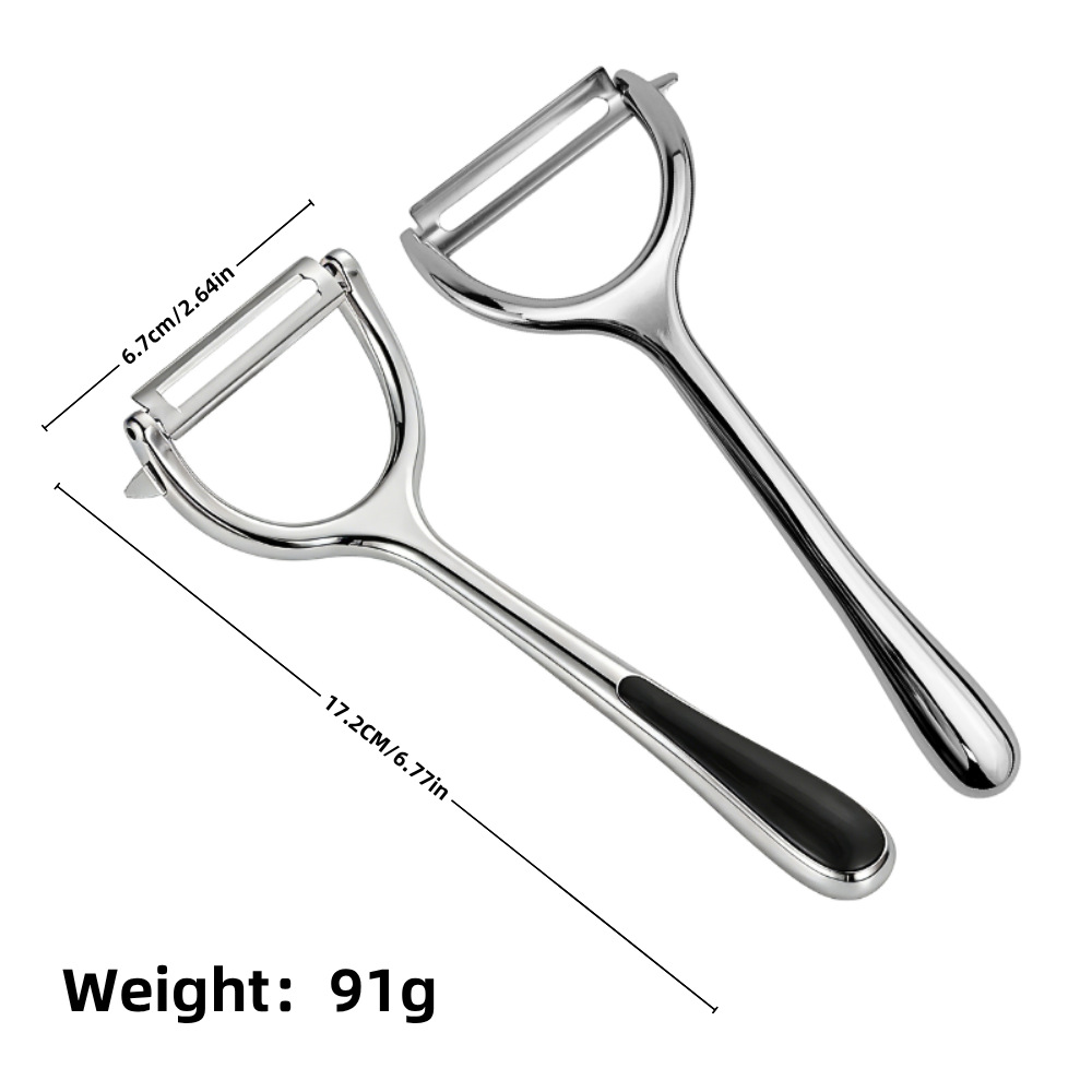 Suministro exclusivo transfronterizo de cuchillo pelador de acero inoxidable LFGB, pelador de frutas multifuncional, herramienta especial para pelar.