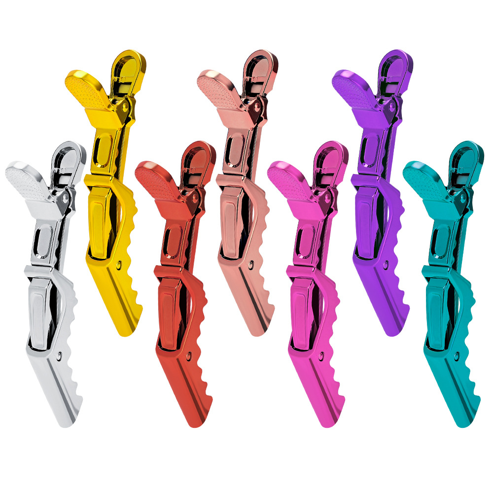 Hair Salon Alligator Colorful Hair Styling No-trace Duckbill Long-nose Clips, Perm And Dye Sectioning Tools, Bangs Clips_voghion.com