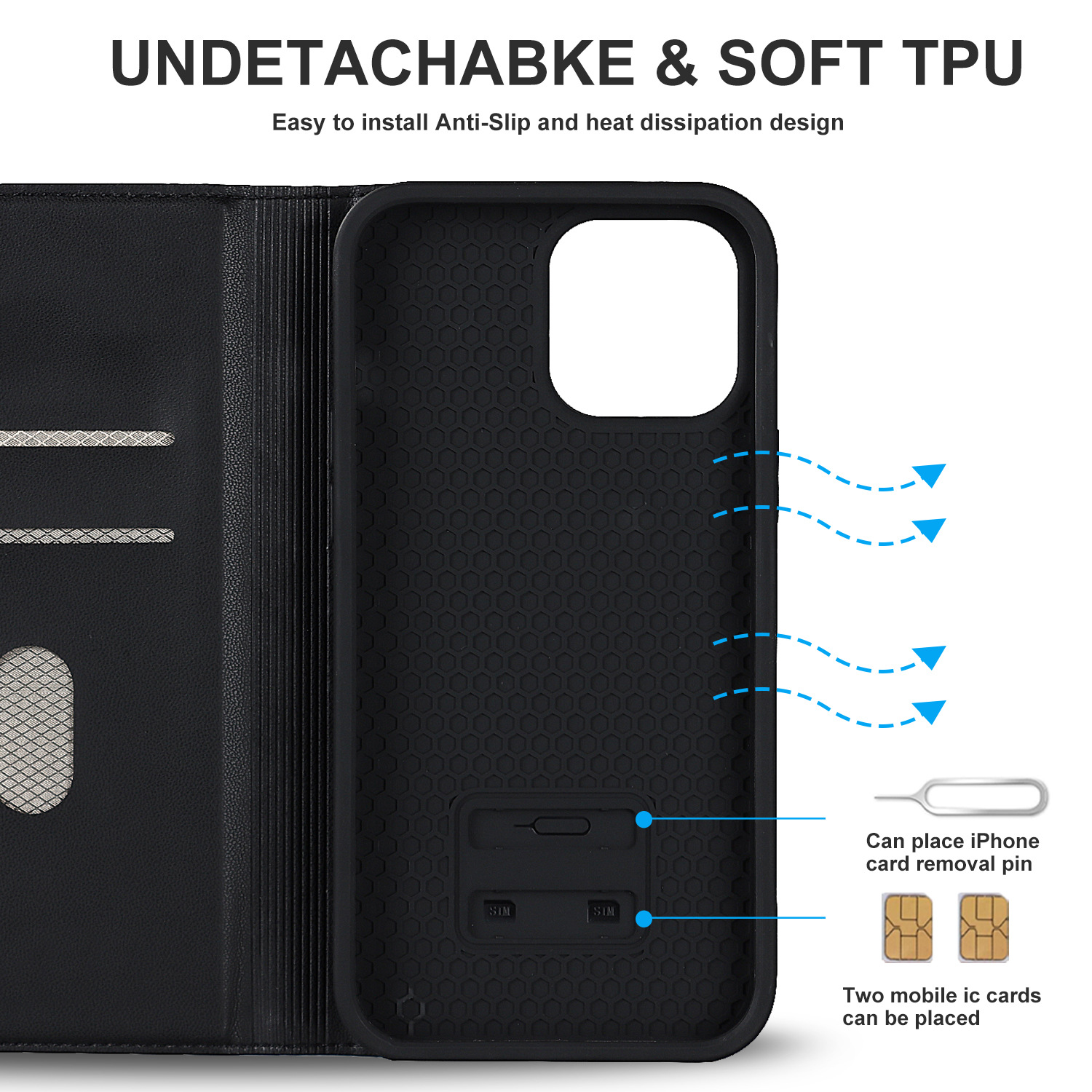 Anwendbar zu iPhone14 handy leder fall drahtlose lade 13/12 stil magnetische flip schutzhülle Großhandel_voghion.com