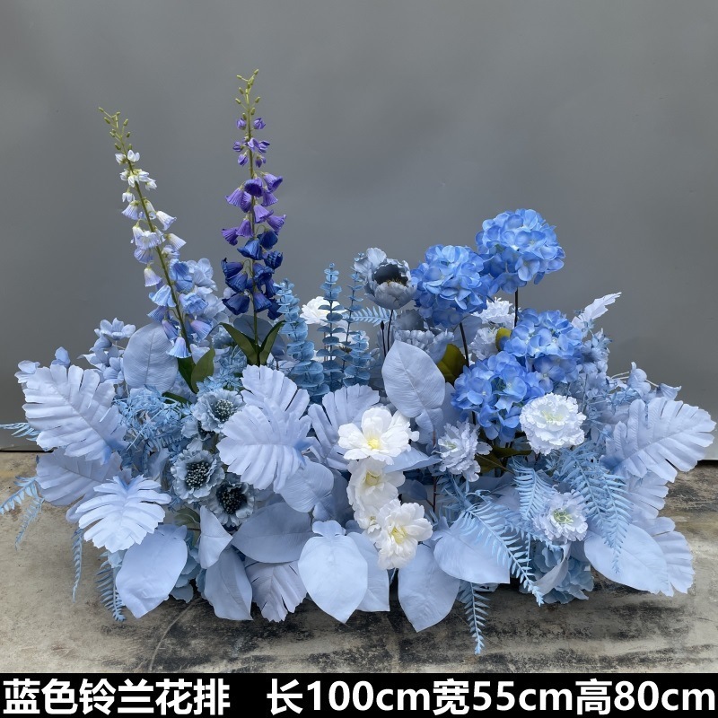 Flor de la boda de la flor Chiyeya rosa roja fila de orquídeas fila de flores bosque escena de compromiso decoración de la boda fondo de decoración