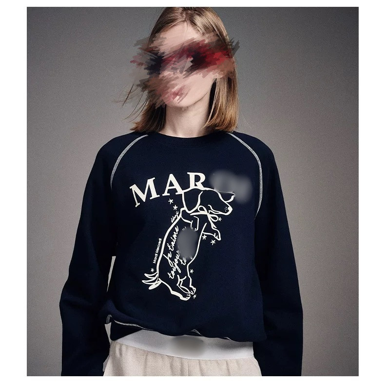 即墨原厂Mard*摇尾珍珠小狗插肩薄卫衣短款黑粉腊肠狗上衣女新款