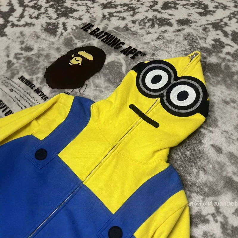 Cross-border foreign trade Minion-themed sweatshirt, Stuart hooded cardigan