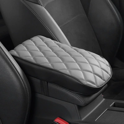Memory foam rebound car center Armrest box - gray