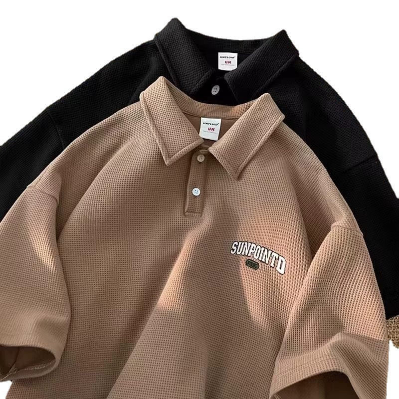 Летняя трендовая японская поло футболка oversize