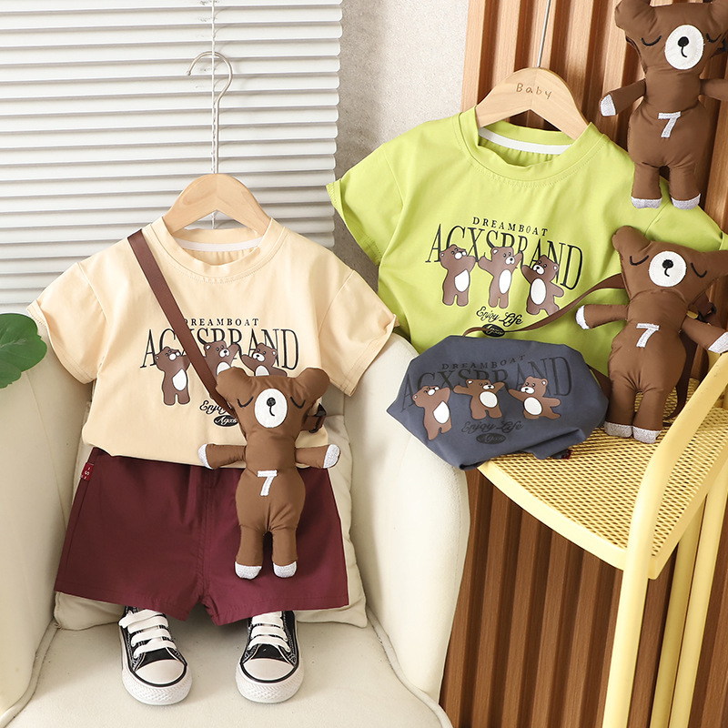 子供半袖セット夏男の子服女の子tシャツ赤ちゃん夏服服2025新しい子供服ファッション|undefined