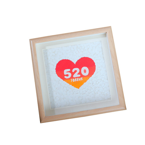 Hand-painted oil pastel paper mounted picture frame wholesale square four-nine grid photo frame hollow three-dimensional photo frame table hanging wall