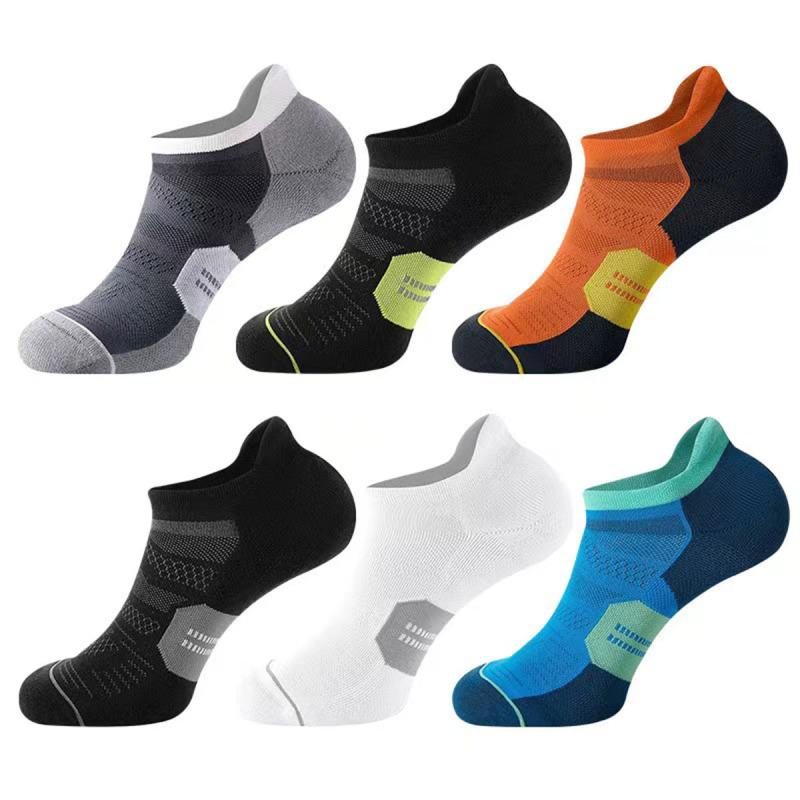 Cross-border men's socks in stock plus size summer short tube boat socks men's and women's sports running fitness socks trend Amazon wholesale