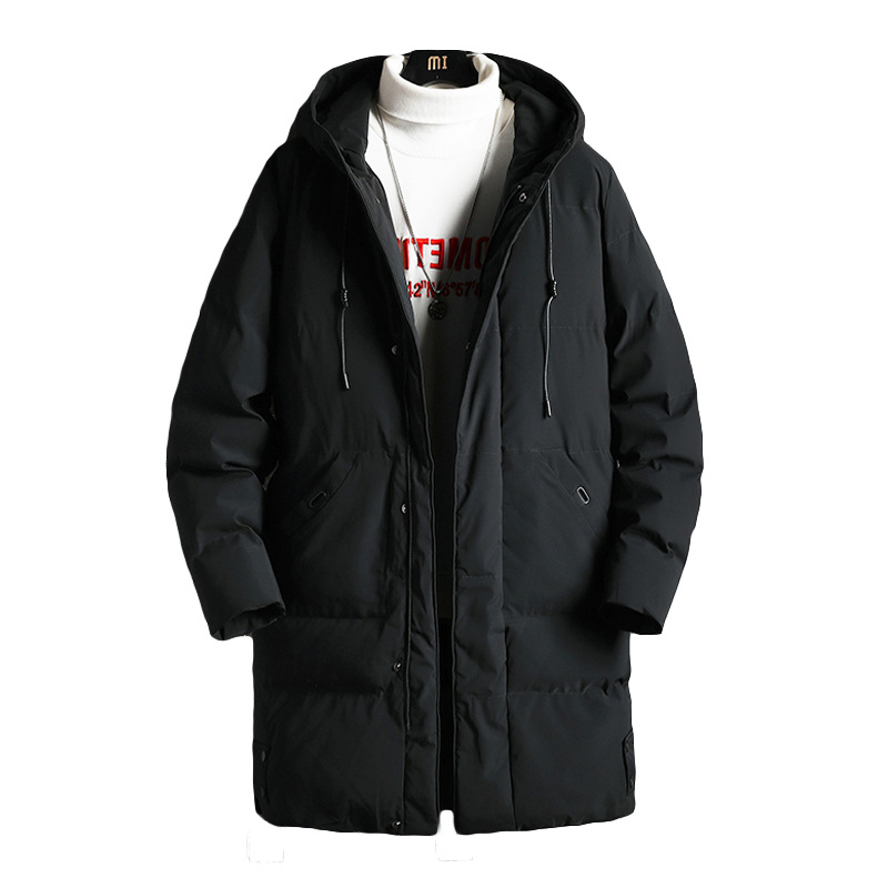 Juventud más tamaño engrosado cálido abrigo de algodón acolchado resistente al frío para hombres