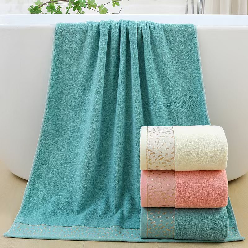 Manufacturer's Wholesale Bath Towels, Pure Cotton, Absorbent, 32-Ply Bath Towels, 70*140cm, Market Stall Supply, Promotional Gifts, for Bathing and Home Use