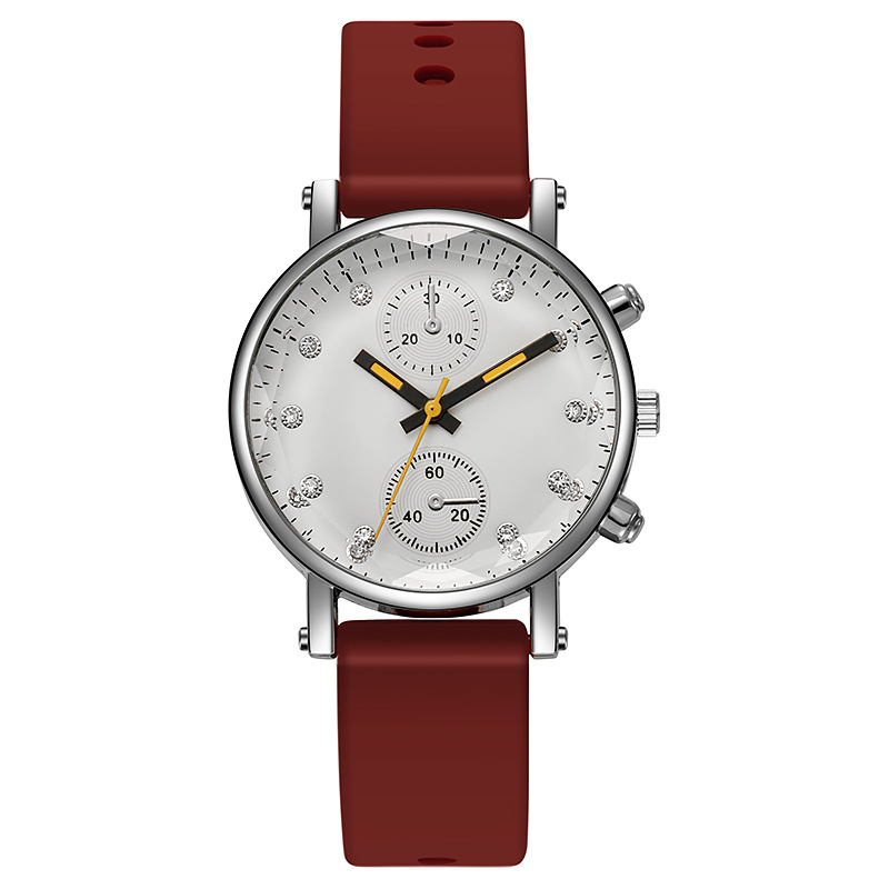 Student Fresh New Quartz Electronic Women's Silicone Tape Watch_voghion.com