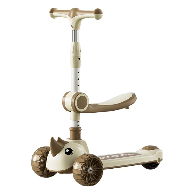 Детский самокат четыре-в-одном многофункциональный раздвижной самокат 1-3-7 лет детский игрушечный трехколесный детский автомобиль