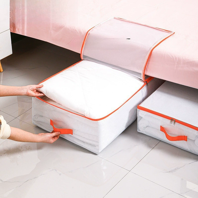 Ящик для хранения под кроватью, плоский бытовой влагостойкий ящик для хранения одежды под кроватью, ящик для хранения одеяла, прозрачный производитель одежды