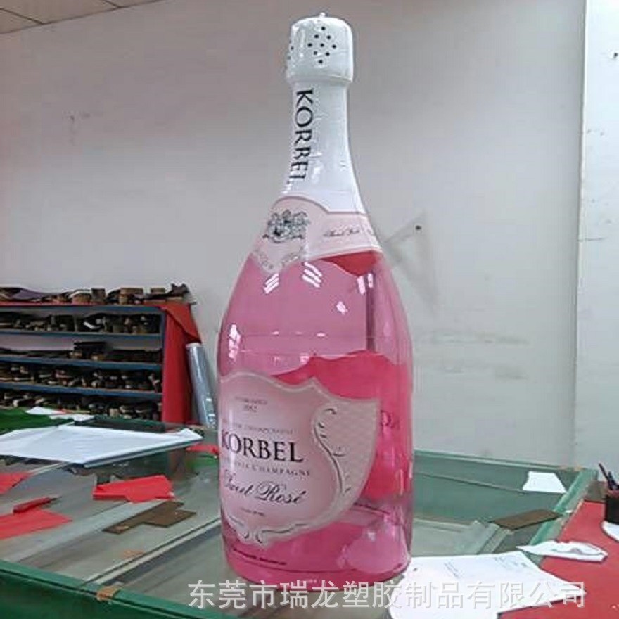 电压热压工厂做 PVC广告充气瓶 充气大型罐子 充气酒瓶