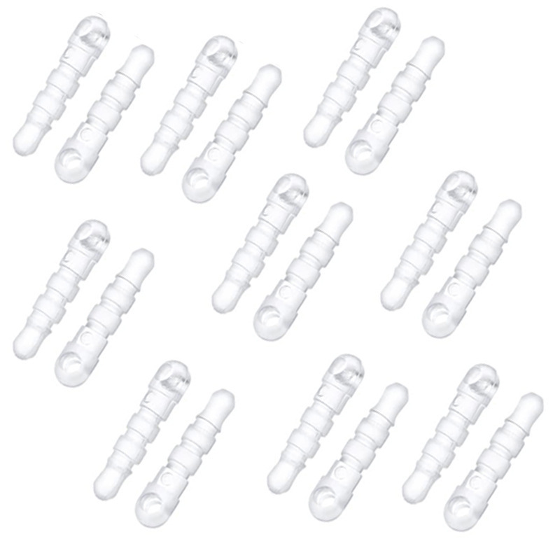 Topón de plástico para auriculares para teléfono móvil Topón de protección universal Color transparente negro con agujeros Accesorios de bricolaje Cabeza redonda 200/paquete