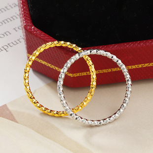 Fashion simple sparkling 1.5mm star ring titanium steel ring tail ring cold wind joint ring women