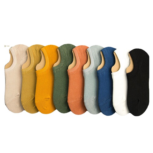 Summer thin women's boat socks Japanese socks silicone non-slip socks pure cotton gauze mesh shallow mouth invisible socks