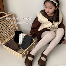 加绒加厚女童打底裤2025秋冬新款纯色薄绒女童连裤袜一体裤批发