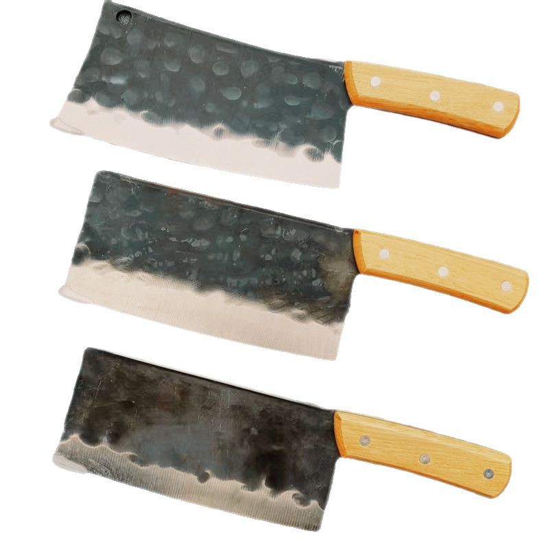 菜刀跑江湖炮弹钢砍骨刀加厚锻打厨师切片刀龙泉斩切刀新地摊刀具