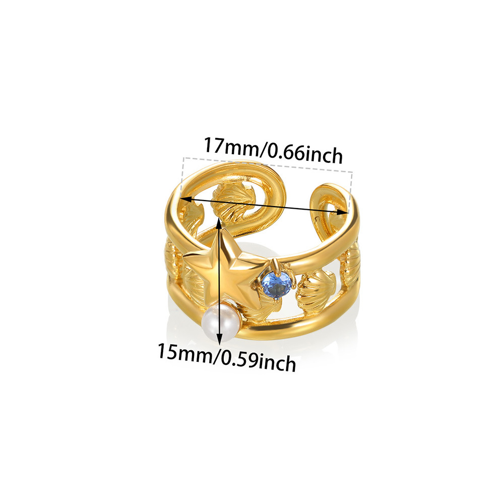 8g Weight 0.03µm-0.05µm Gold Plating Thickness PVD Coated Gold Plating Process 18K Real Gold Plated Plating Material Zircon Inlay Material Open Rings Classification 1 Piece Quantity Casual, Daily, Shopping Occasion 304 Stainless Steel Material Waves, Crown Pattern All Seasons Season Women's Gender Elegant, Classic Style, Affordable luxury style Style Waterproof Non Tarnish, Plating Craft PVD Coated Real Gold Plated 18K Gold Waves Crown 304 Stainless Steel Elegant Classic Style Affordable Luxury Style Waterproof Non Tarnish Open Rings 25