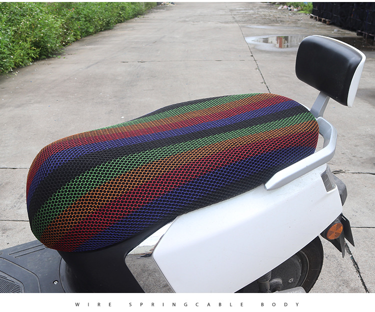 Summer Motorcycle Sun Protection Mesh Seat Cover Electric Scooter Heat Insulation Breathable Seat Cushion Cover Seat Cover