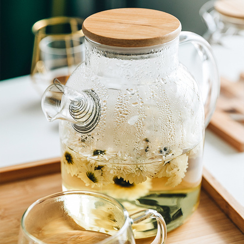 Japanese-style glass cold water kettle set, heat-resistant high-temperature tea brewing pot, cold boiled water cup kettle, household cold water kettle, water container cup