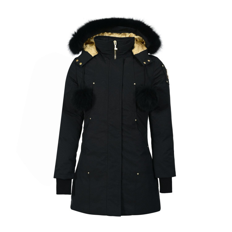 Small Scissors down Jacket 01 Women's Winter Slim Fit Mid-Length Fox Fur Collar Gold Label Moose Downjarket Small Scissors down Jacket 01 Women's Winter Slim Fit Mid-Length Fox Fur Collar Gold Label Moose Downjarket