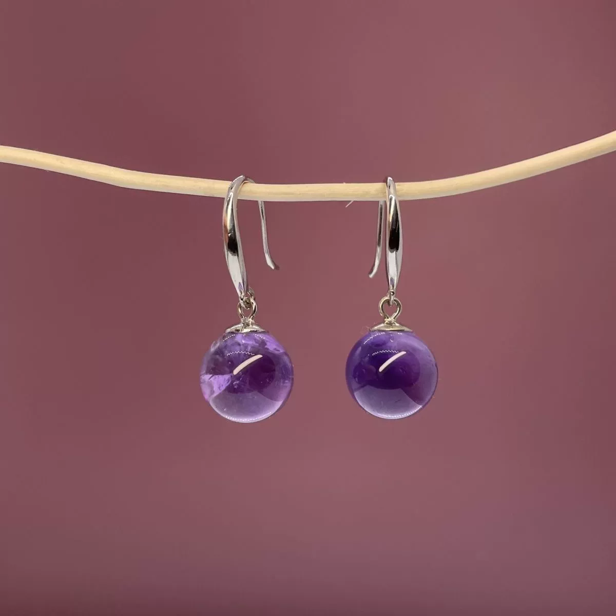 Серьги с натуральным аметистом, серьги из стерлингового серебра 925 пробы с кристаллами, серьги с аметистом, серьги для богатой женщины, фиолетовые серьги для женщин