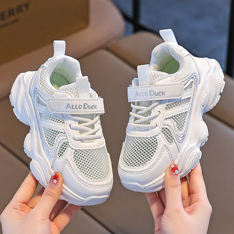 Zapatos para niños, zapatos deportivos para niños, 2025 nuevo estilo de primavera y otoño, transpirable, zapatos de coco para niños grandes en el campus