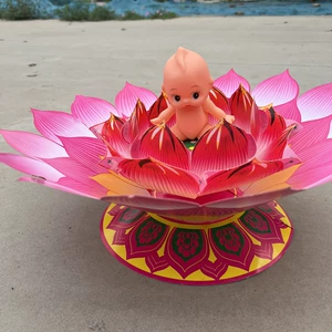 Полуфанный продукт с бумагой с базовым Lotus Pot Lotus Lotus Festival с фестивалем Qingming 20 июля 2018 года в могилу для сжигания бумаги Оптовые