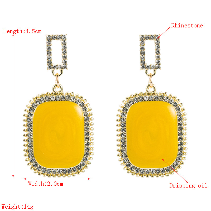 Simple Exaggerated Geometric Drop Oil Earrings display picture 1