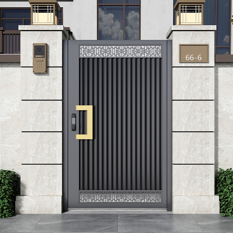 别墅门户外大门铝合金庭院门农村花园入户门自建房小院子门推拉门
