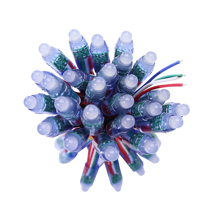 String de luz de Navidad LED colorido correa de luz expuesta 12MM 5V 12V sin programación impermeable F8 perlas al aire libre