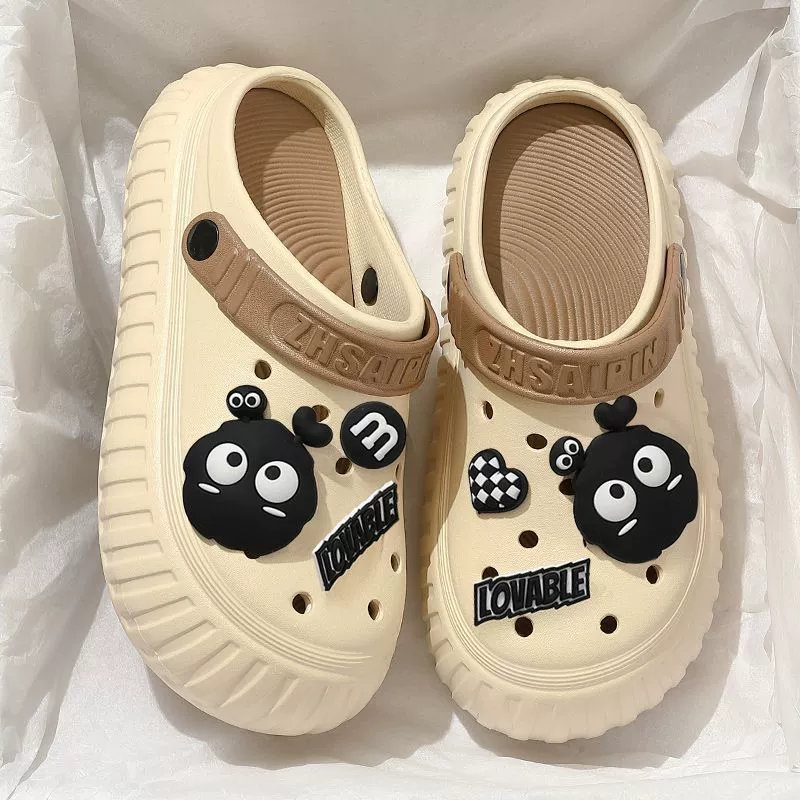 Новая летняя садовая обувь женская милая толстая подошва нескользящая мягкая подошва