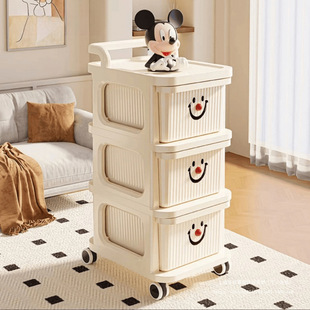 Trolley Storage Rack Storage Cabinet Trolley Snack Toy Storage Universal Wheel