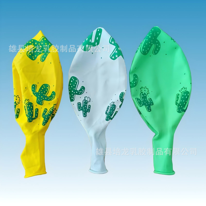 36인치 35g 완벽한 원형 삼색 선인장 리본 10개