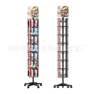 定制订做商超专用货架圣诞袜休闲袜运动袜长筒袜旋转促销展示架