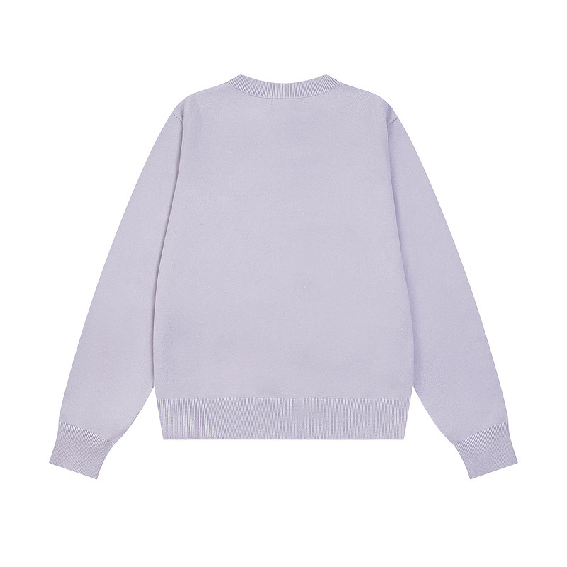 メゾンキツネ スターズ同風 小文字ロゴ フォックスヘッド ウールセーター メンズ ラウンドネック ニットカーディガン