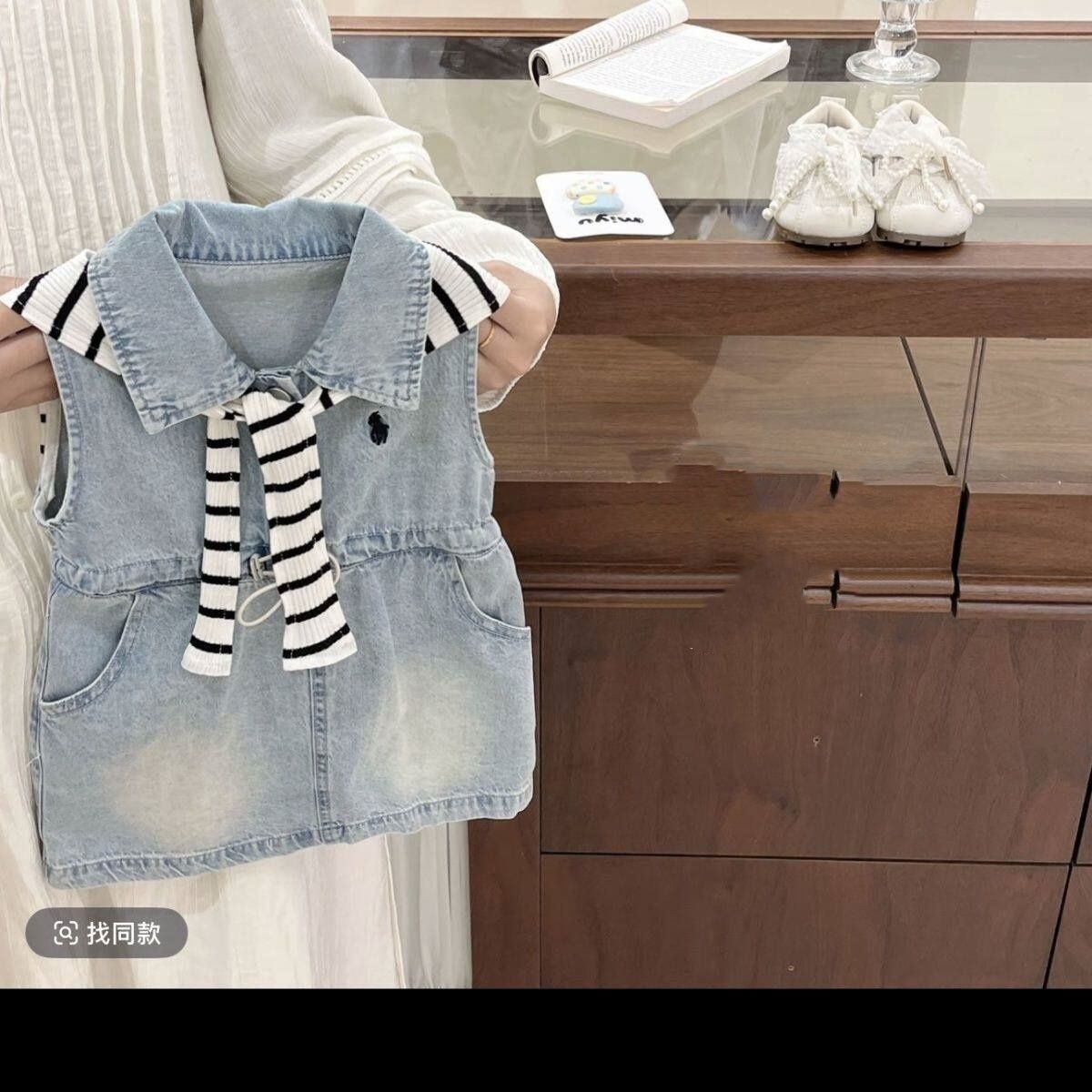 Genuine summer retro denim dress