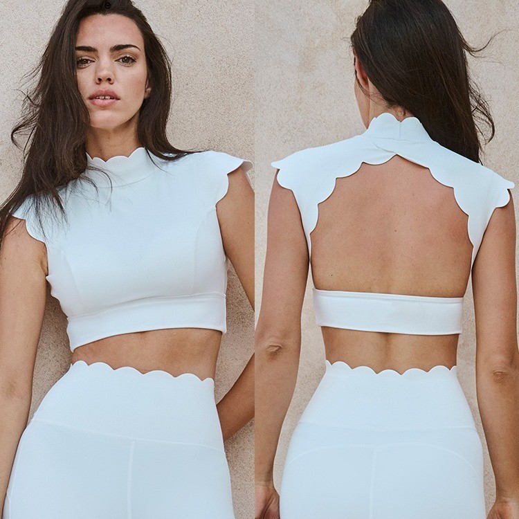 Backless Hollow Out Yoga Top Tight Comfortable Breathable Outerwear Fitness Training Bra Sports Bra for Women