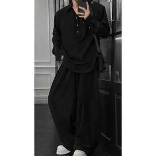 Spring design set, shirt, universal trousers, shirt imitation, simple and elegant design
