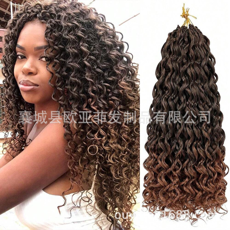 Latin American roll wig European and American wig dirty braid GoGo Curl Crochet hair chemical fiber water corrugated crochet hair