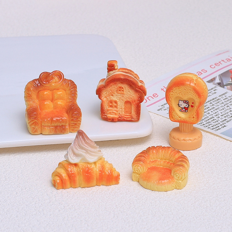 卡通面包家园创意食玩手工diy饰品配件奶油胶树脂小配件材料批发|undefined