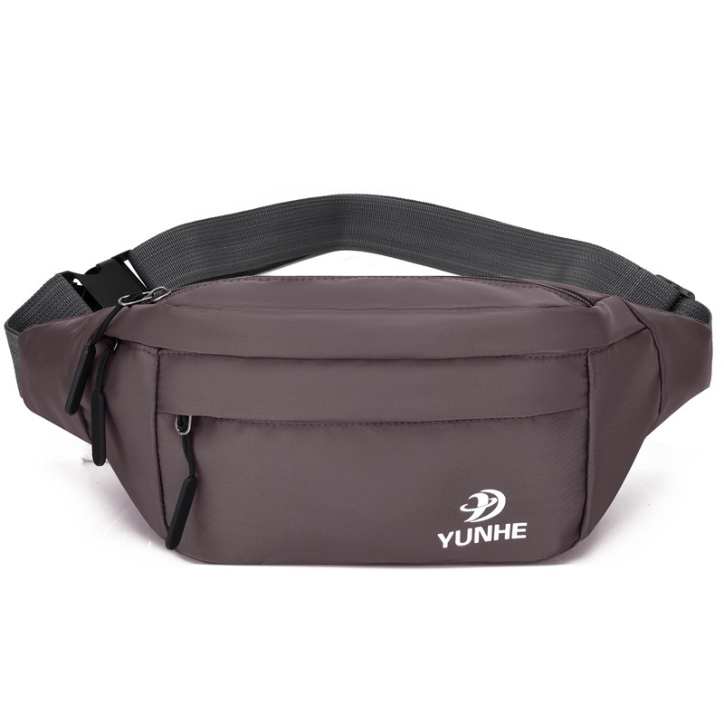 Riñonera deportiva unisex, bolso bandolera de lona impermeable al aire libre, estilo coreano casual, con logotipo personalizable