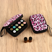 15格豹纹精油收纳包火烈鸟化妆包2ml分装瓶便携精油包多特瑞铁盒