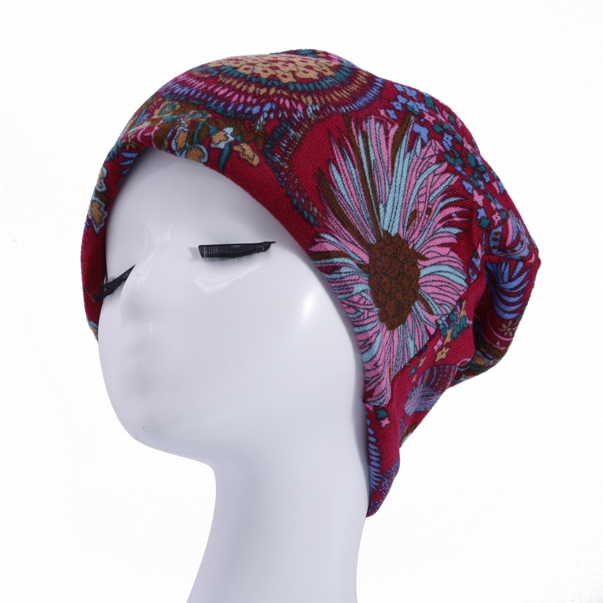 Hombres y mujeres cuello de otoño y invierno calentamiento cuello de moda turbante multifuncional máscara de ciclismo sombrero de pila