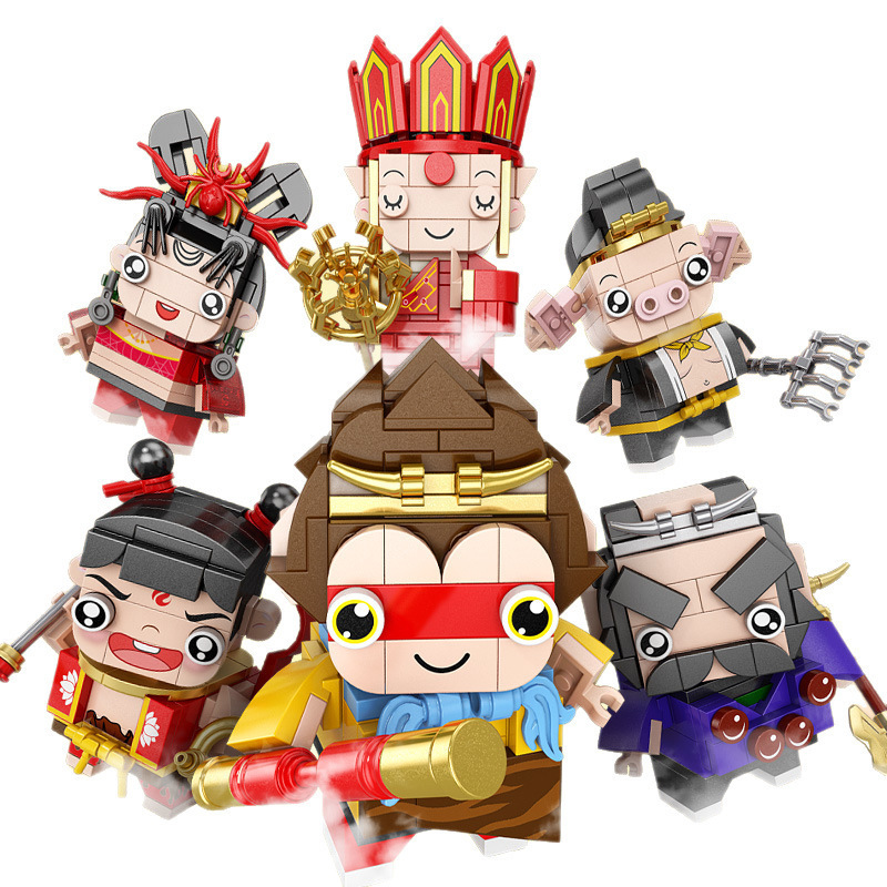 Lele Brothers 9209 西遊記三国志スクエアヘッド人形ビルディングブロック男の子と子供の組み立ておもちゃの装飾品卸売|undefined