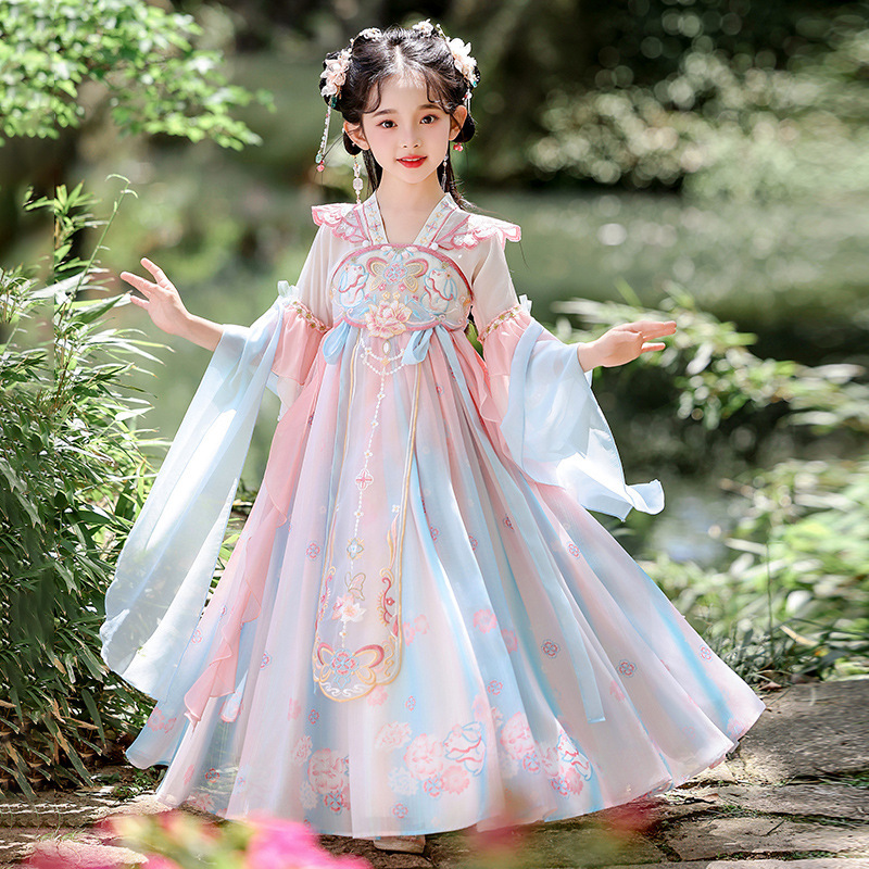 Girls' Hanfu 2026 New Style Spring and Autumn Ancient Style Fairy-Like Ruqun Children's Tang Suit Princess Dress Chinese Style Performance Outfit